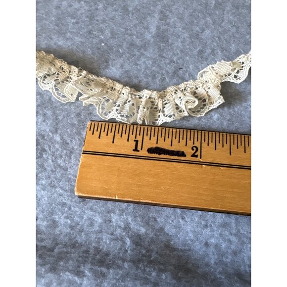 Vintage Ivory Crochet Lace Trim 3 yards + 10" x 3/4" wide Sewing Crafts Decorati - Picture 2 of 5